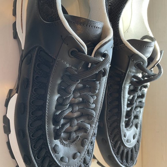 Ermenegildo Zegna Couture Leather Sneakers Shoes Black US Italy - Picture 10 of 10